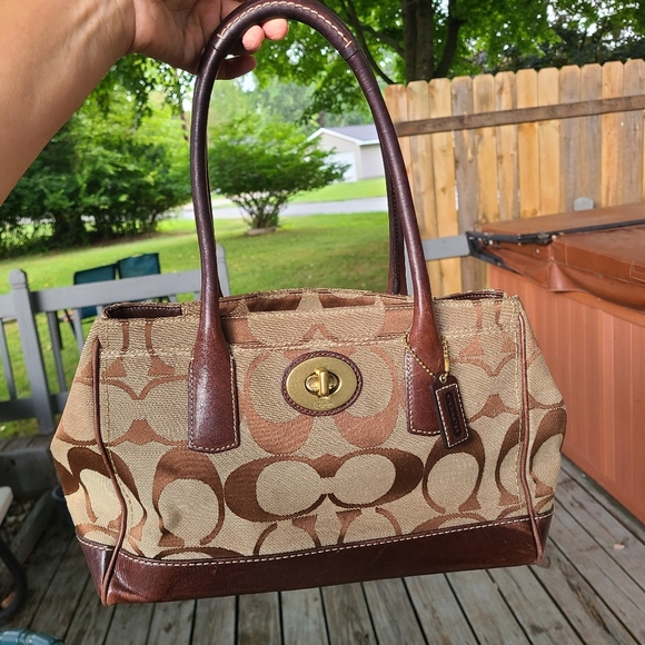 Coach Handbags - Coach Hamptons Madeline Signature Satchel Bag 12463